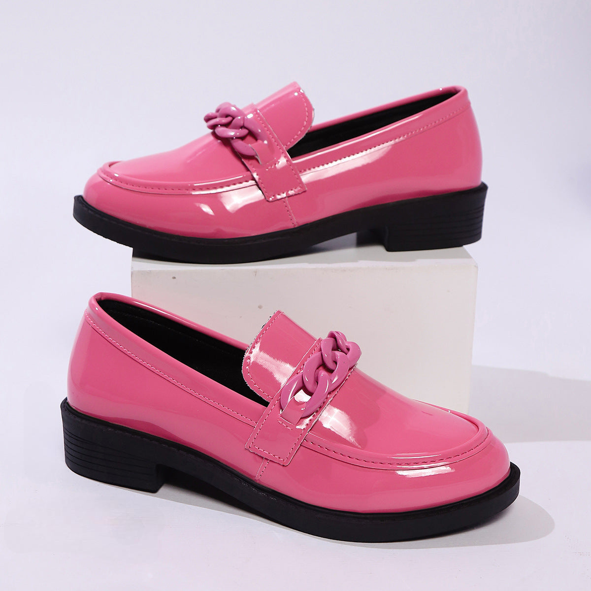 Image of Riley | Women's Chain Detail Platform Loafers