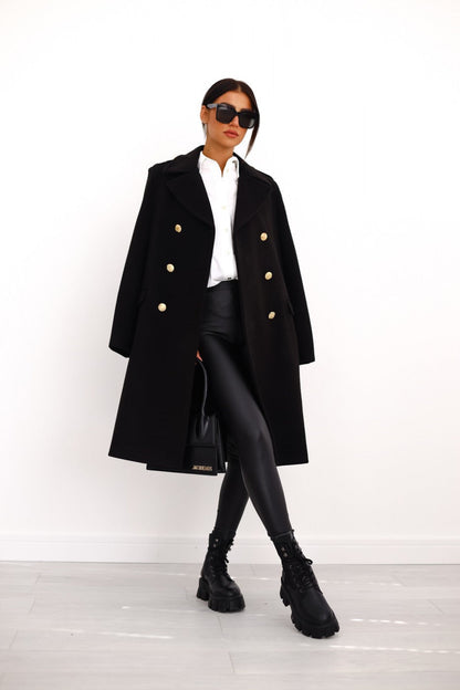 Riley Women's Double Breasted Wool Coat - Vonnera