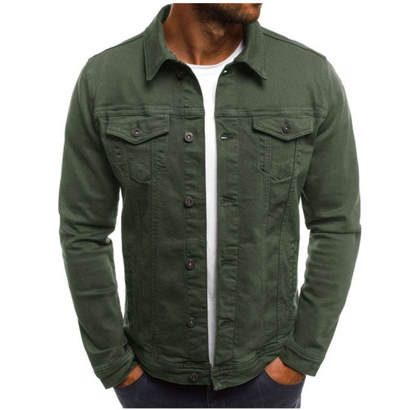 Men's Denim Jacket Comfortable Fit Casual Blue - Vonnera