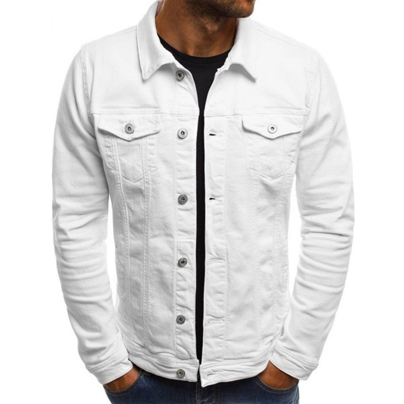 Men's Denim Jacket Comfortable Fit Casual Blue