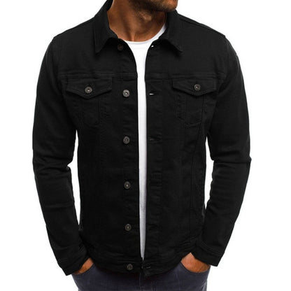 Men's Denim Jacket Comfortable Fit Casual Blue