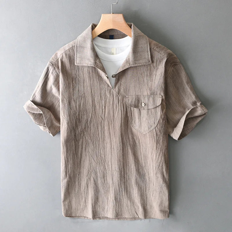 Rory Men's Short Sleeve Camp Collar Shirt - Vonnera