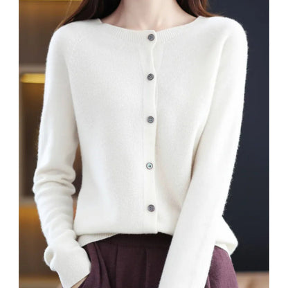 Women's Fitted Cardigan Button-Down Rosemary - VibreMode