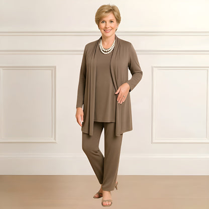 Women's Cardigan And Pants Set - Vonnera