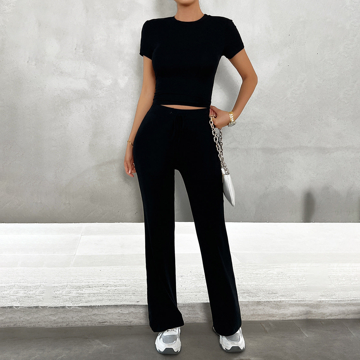 Women's Cropped Two Piece Set