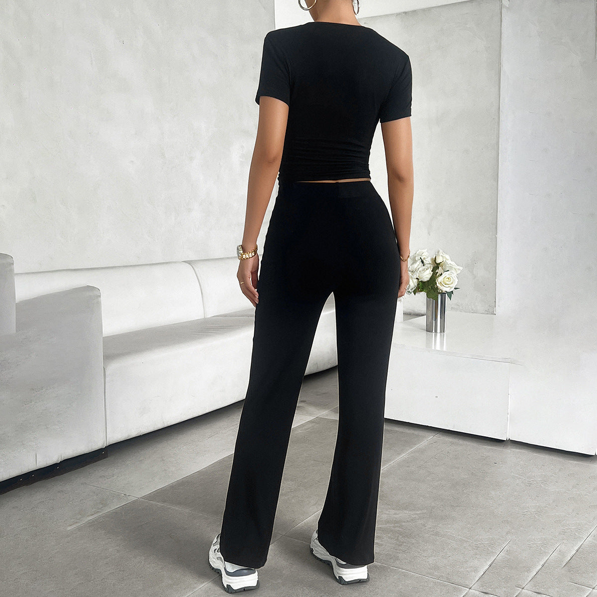 Women's Cropped Two Piece Set