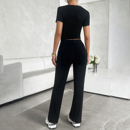 Women's Cropped Two Piece Set