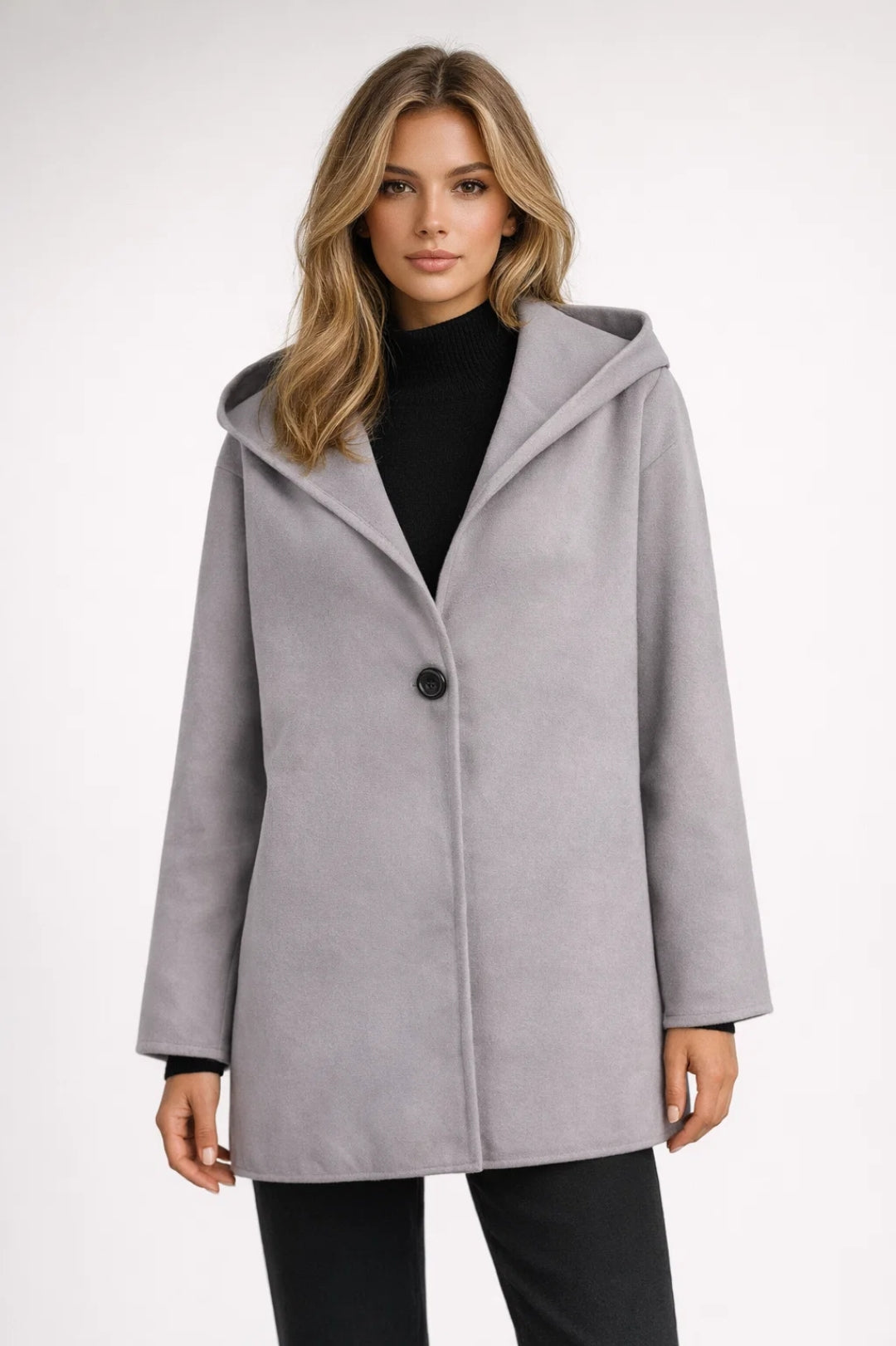 Women's Relaxed Fit Hooded Coat - Vonnera