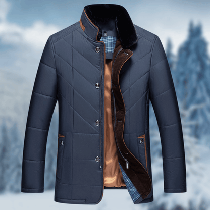 Men's Quilted Button Jacket - Vonnera