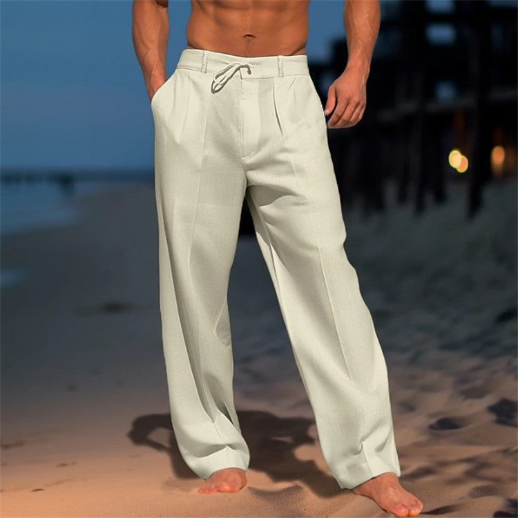 Image of Rudy | Men's Wide Leg Drawstring Chino Trousers