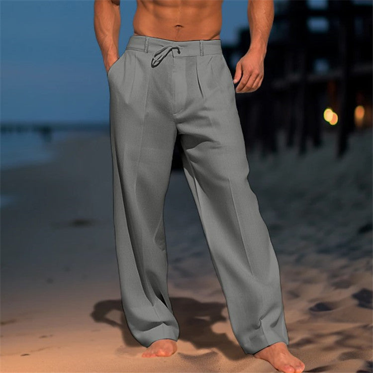 Image of Rudy | Men's Wide Leg Drawstring Chino Trousers