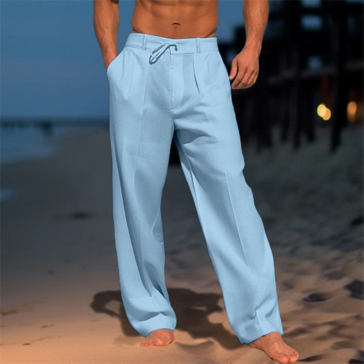 Image of Rudy | Men's Wide Leg Drawstring Chino Trousers