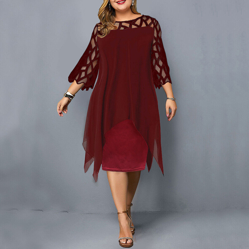 Stella | Women's Plus Size Flowy Draped Midi Dress