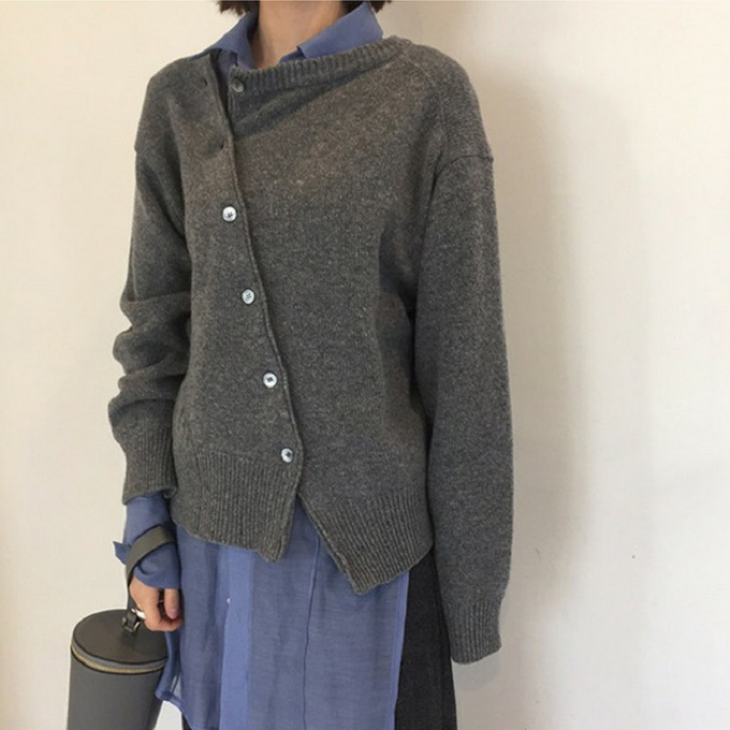 Womens Fine Wool Wrap Cardigan Soft Warm Beige