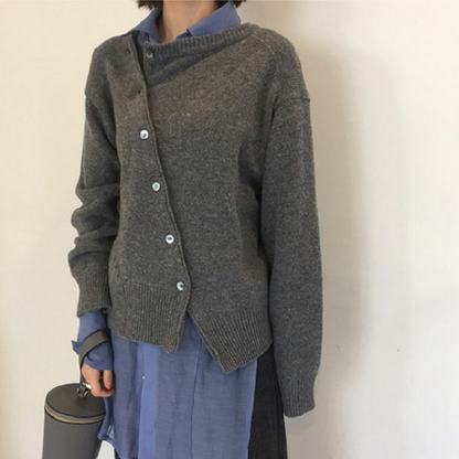 Womens Fine Wool Wrap Cardigan Soft Warm Beige