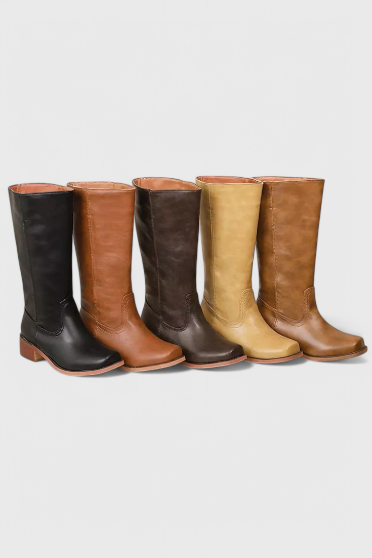 Women's Block Heel Boots Stacked Heel