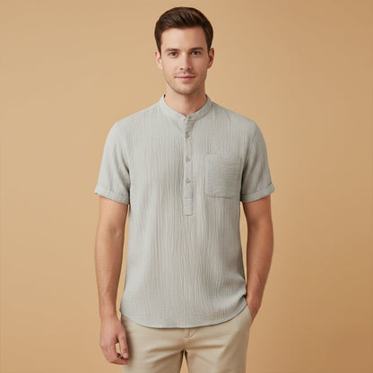 Men's Soft Cotton Henley Shirt