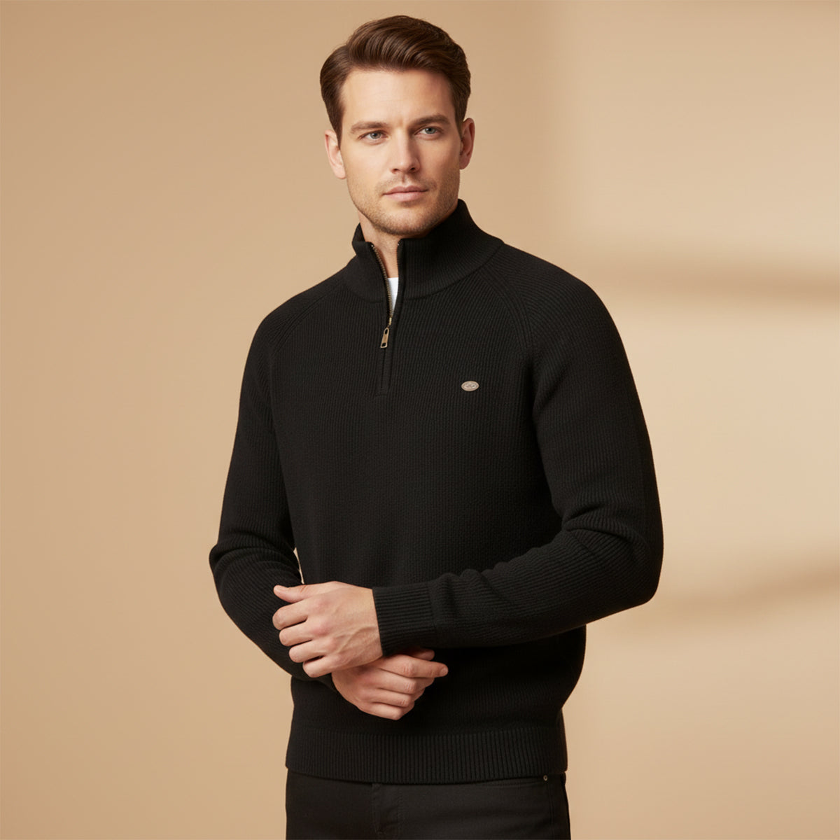 Men's Cotton Quarter Zip Sweater