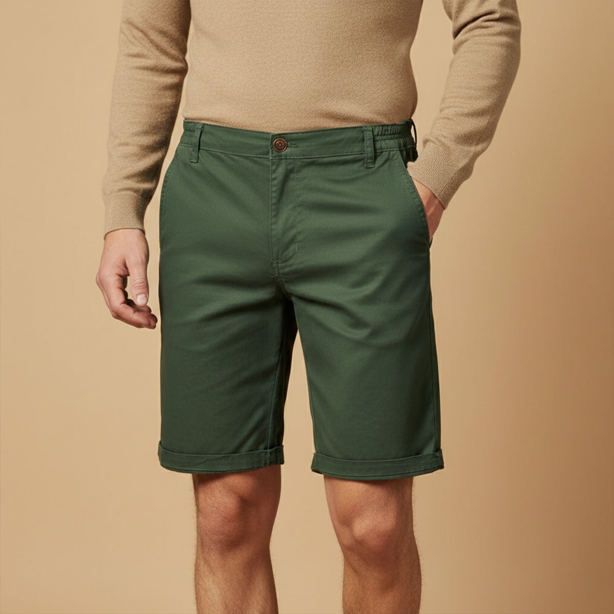Men's Cotton Flat Front Shorts