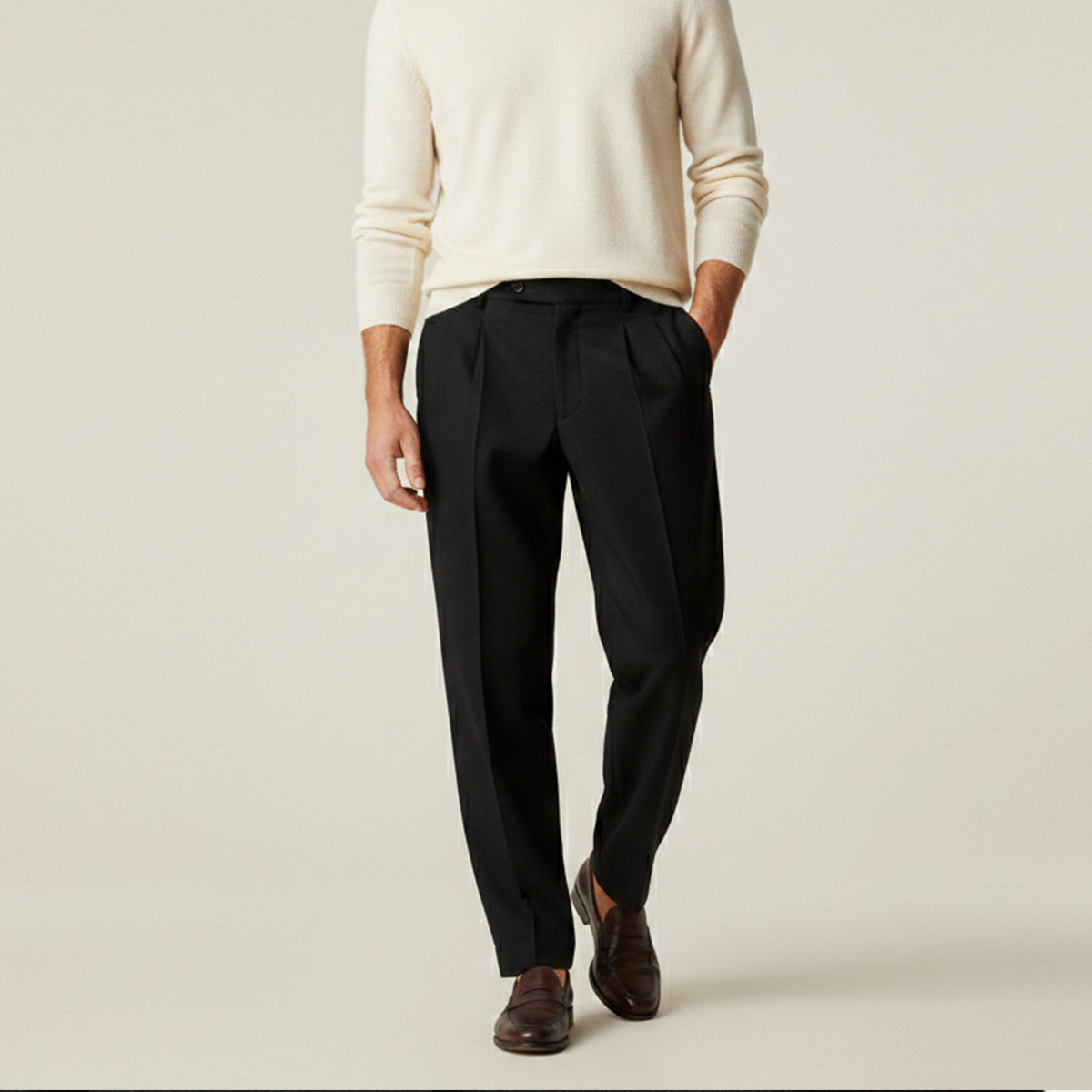 Men's Linen Summer Pants Lightweight Beige