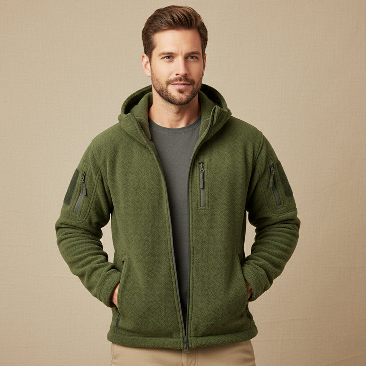 Moray Men's Fleece Hooded Tactical Jacket