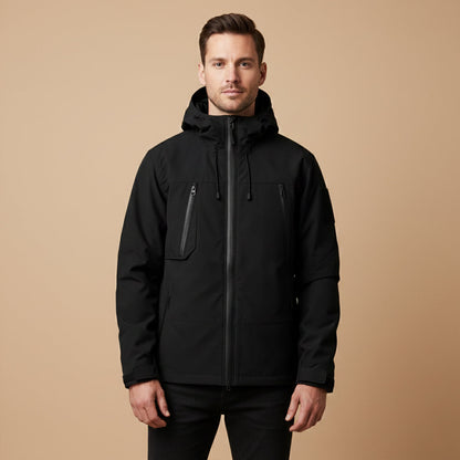 Men's Waterproof Windbreaker Hooded Lightweight Jacket