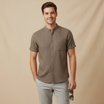 Men's Oversized Linen Cotton Beach Shirt