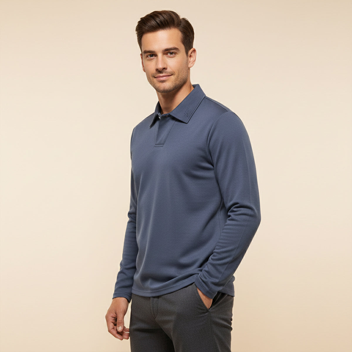 Men's Cotton Long Sleeve Modern Shirt