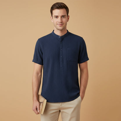 Men's Soft Cotton Henley Shirt