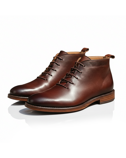 Men's Slip On Ankle Shoes Minimalist Lace Up - Vonnera