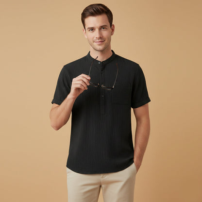 Men's Soft Cotton Henley Shirt