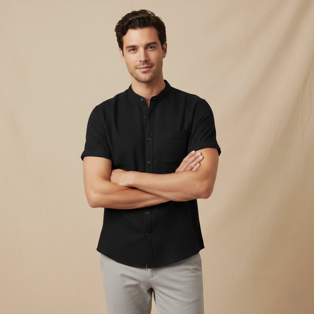 Men's Oversized Linen Cotton Beach Shirt