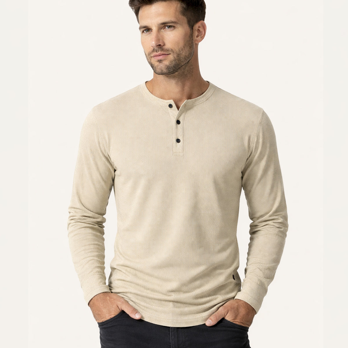 Mens Textured Stripe Button Down Shirt