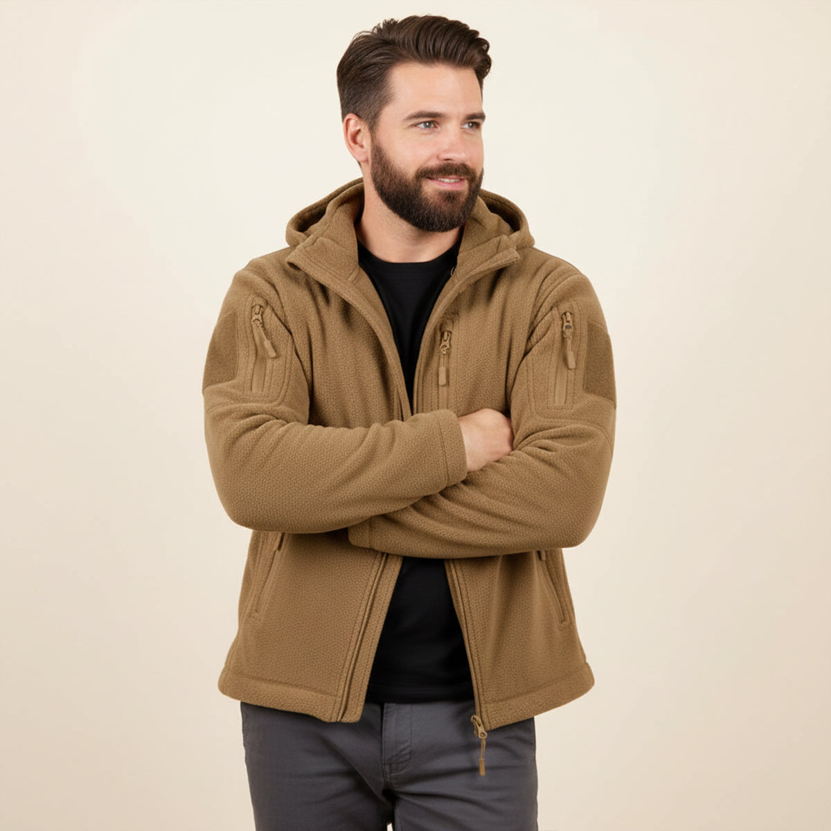 Moray Men's Fleece Hooded Tactical Jacket