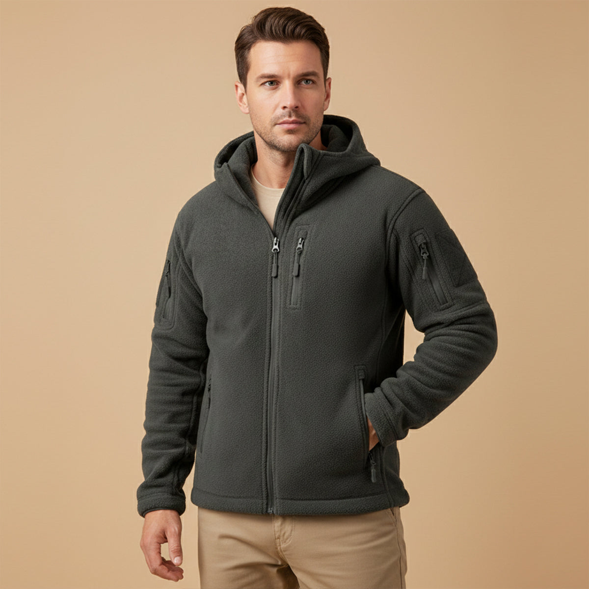 Moray Men's Fleece Hooded Tactical Jacket