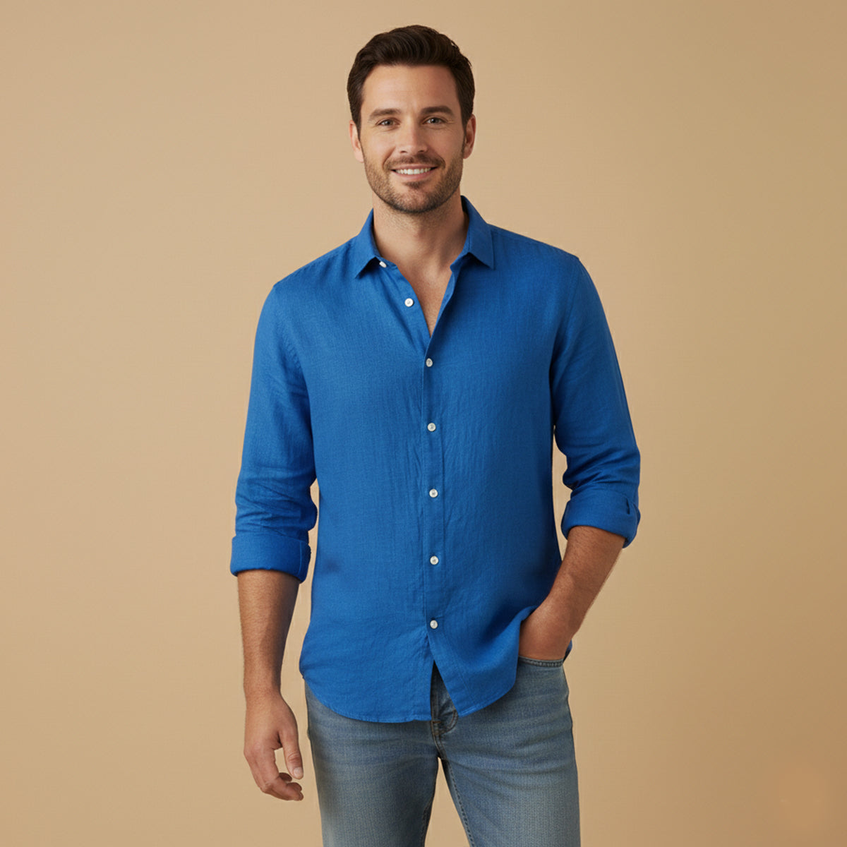 Men's Cotton Linen Casual Shirt