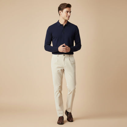 Men's Corduroy Casual Pants Elastic Waist