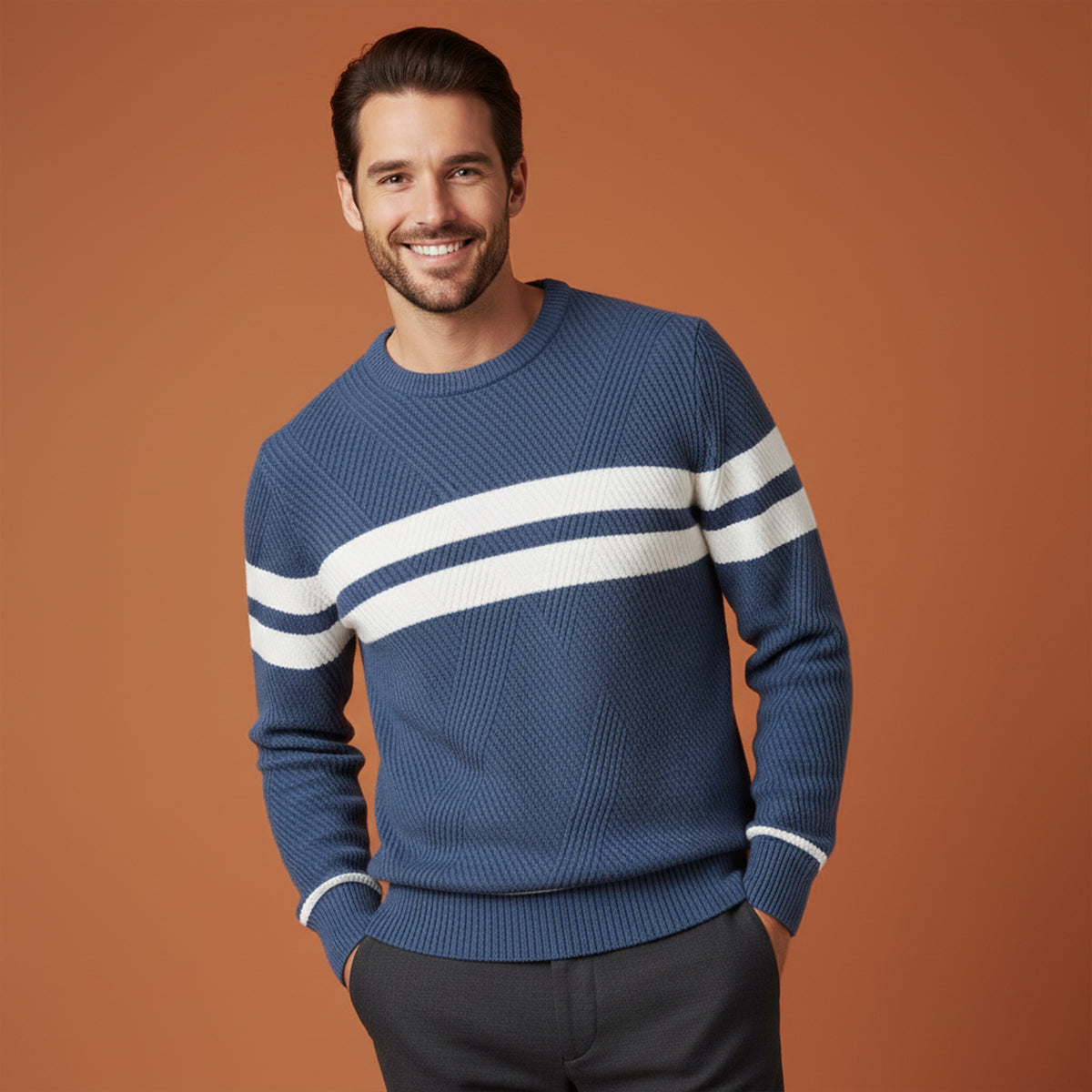 Men's Modern Long Sleeve Sweater Autumn Cotton