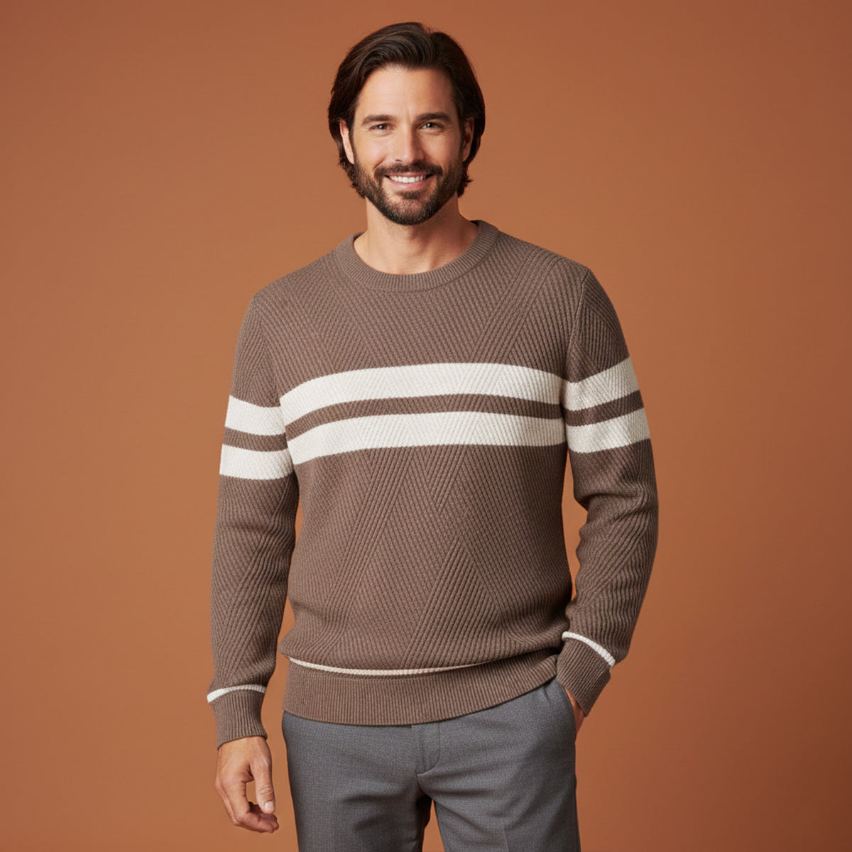 Men's Modern Long Sleeve Sweater Autumn Cotton