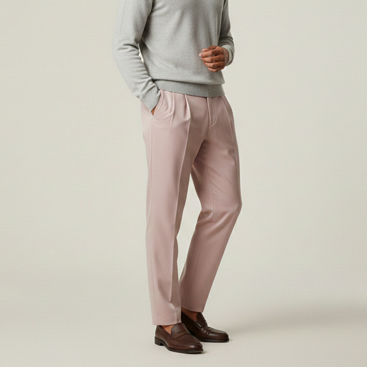 Men's Linen Summer Pants Lightweight Beige