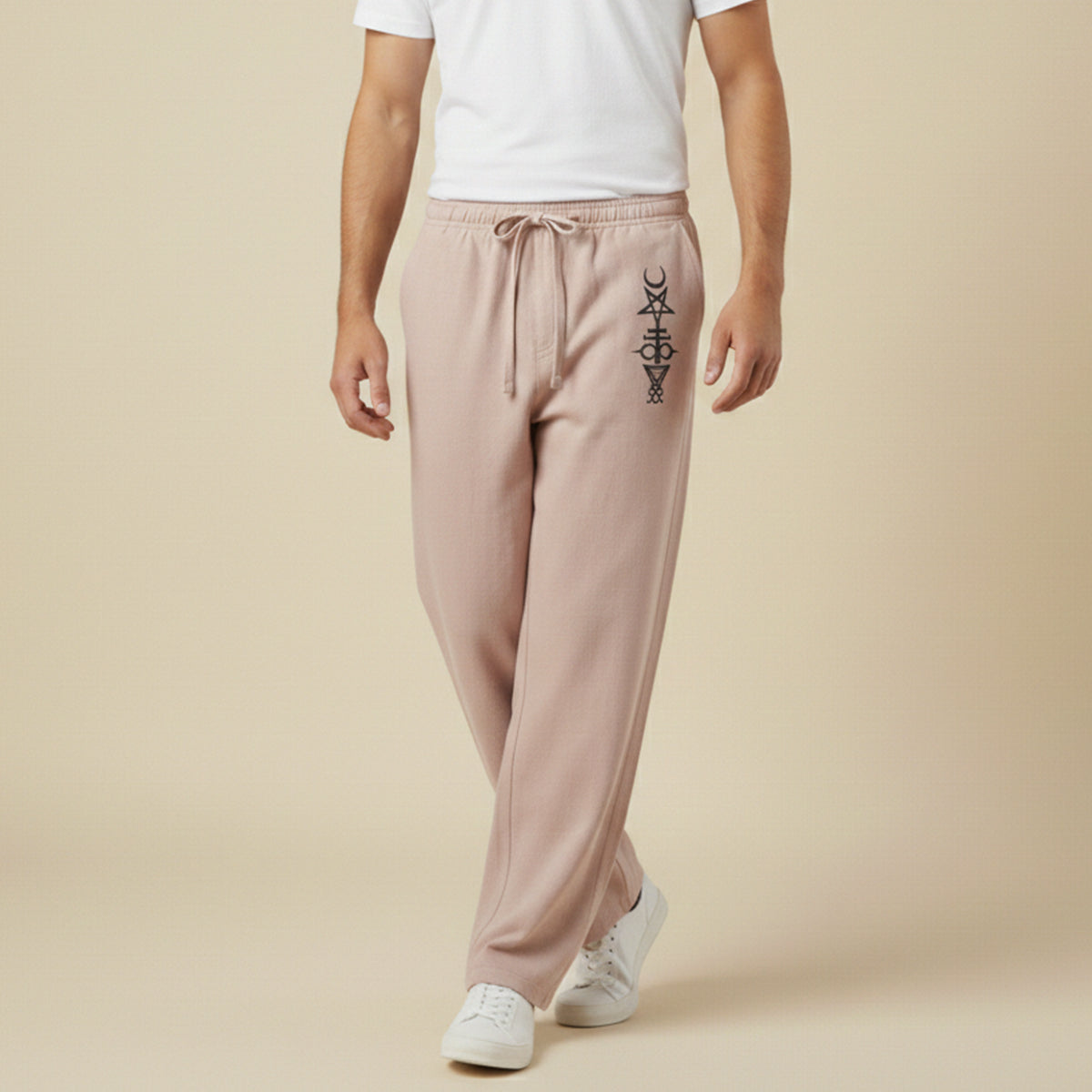 Men's Linen Wide Leg Drawstring Pants