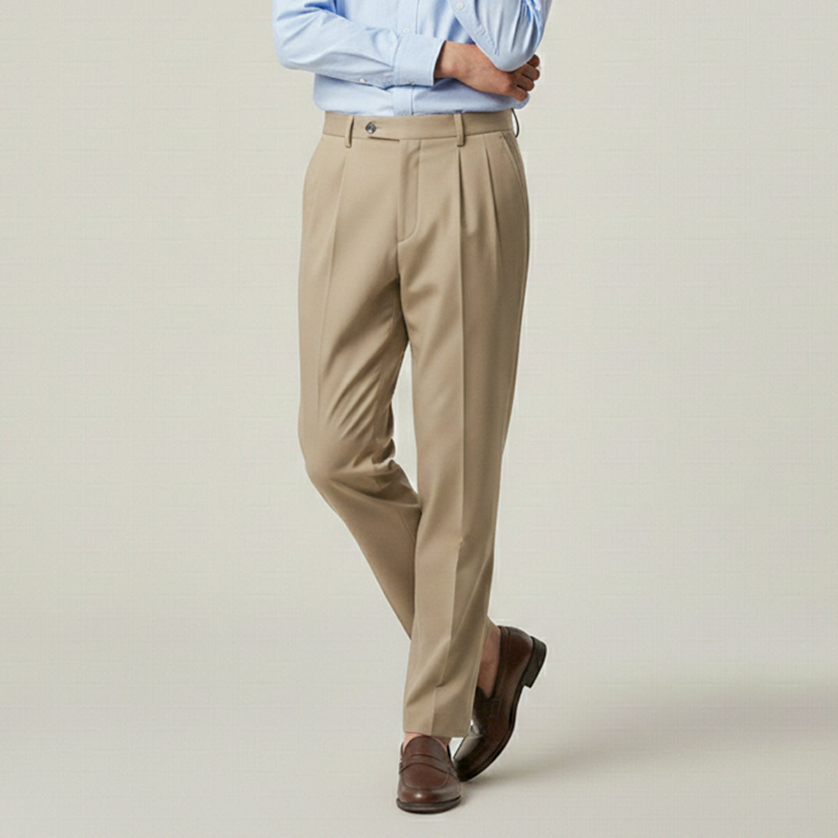 Men's Linen Summer Pants Lightweight Beige