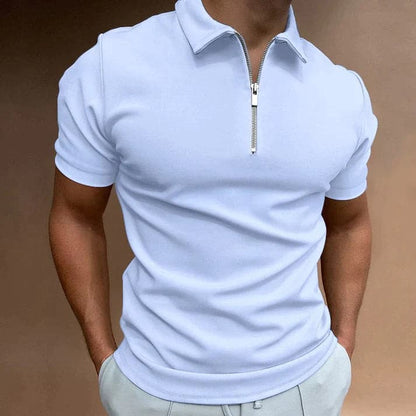 Men's Fitted Polo Shirt Zip Front - VibreMode