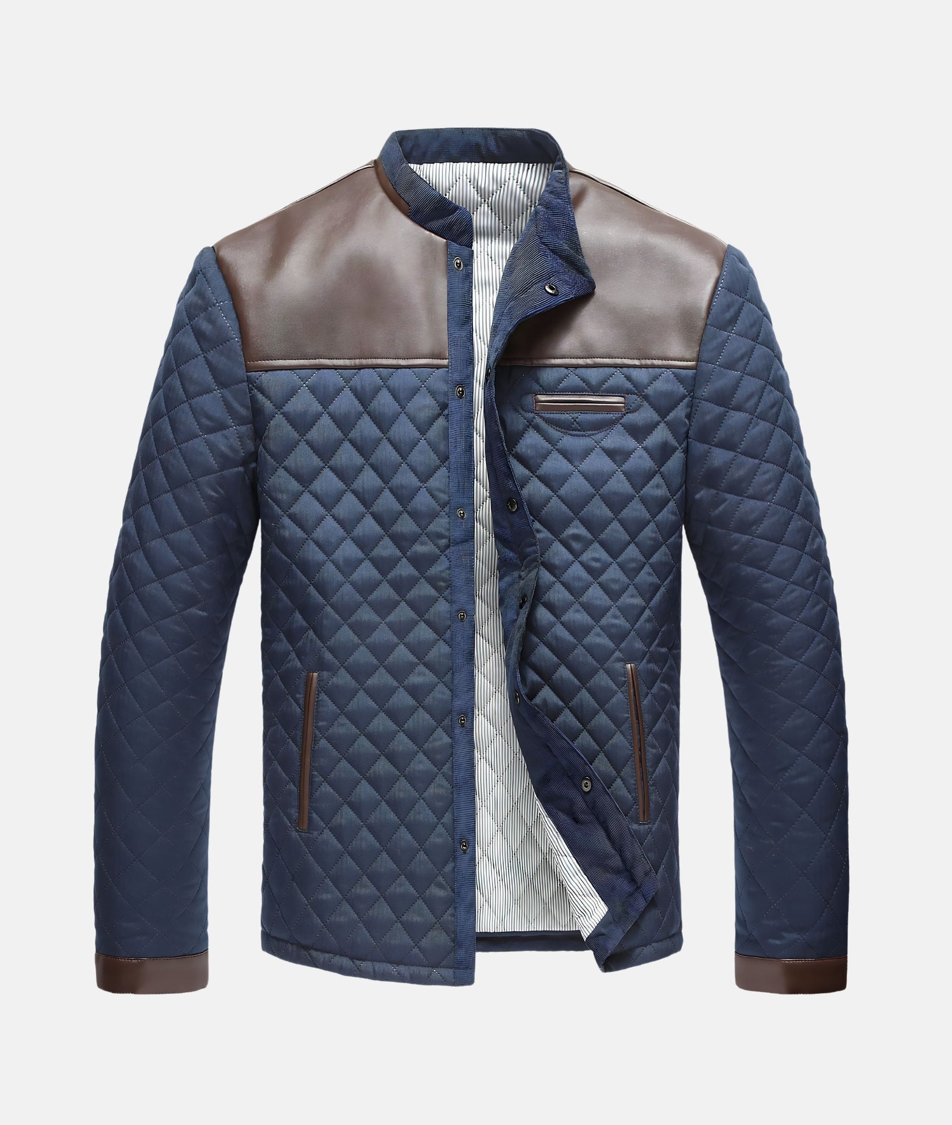 Men's Quilted Button Front Jacket - Vonnera