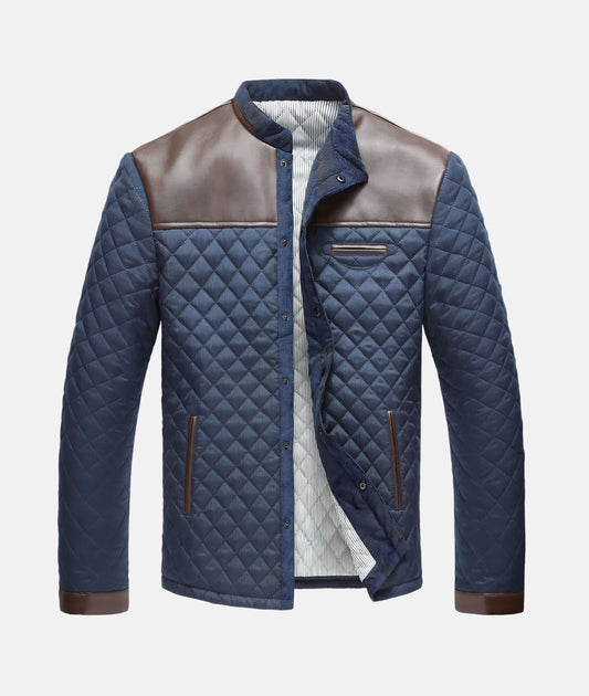 Men's Quilted Button Front Jacket - Vonnera