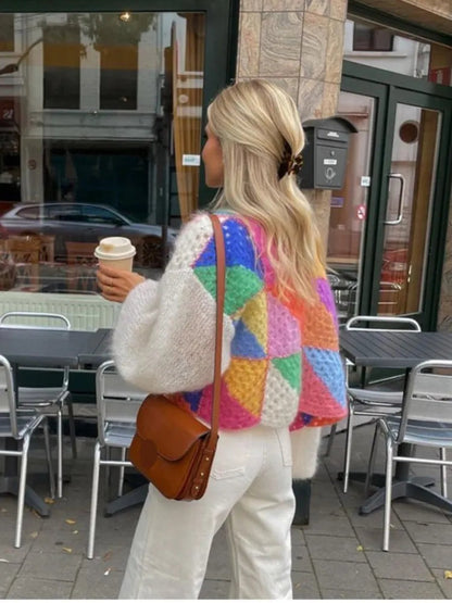 Women's Oversized Cropped Cardigan - Vonnera