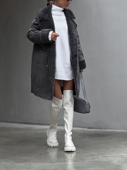 Image of Sandy | Women's Oversized Shearling Long Coat