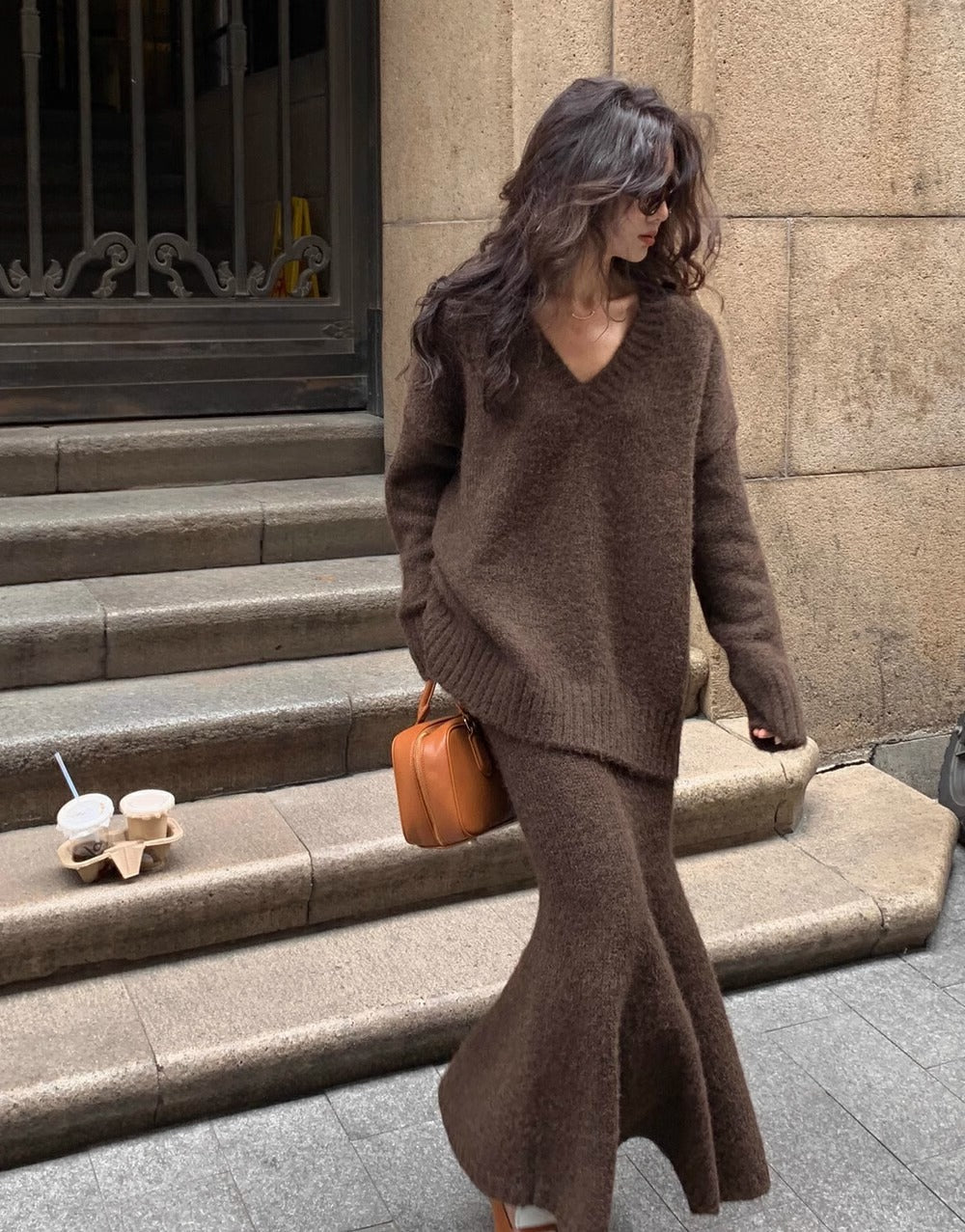Women's V-Neck Sweater Set - Vonnera