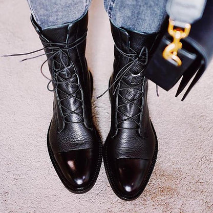 Women's Mid-Calf Lace-Up Boots