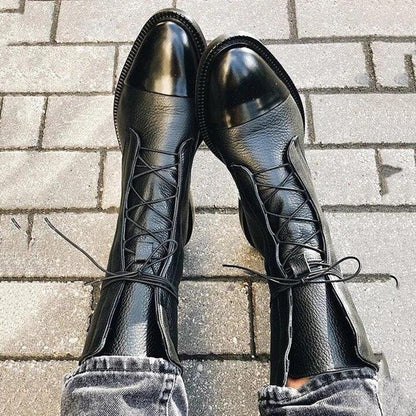 Women's Mid Calf Boots Closed Toe